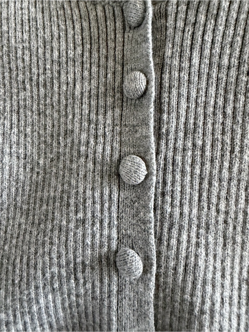 Universal Thread Women's Ribbed Button-Front Cardigan Gray Large Like New - Picture 3 of 5